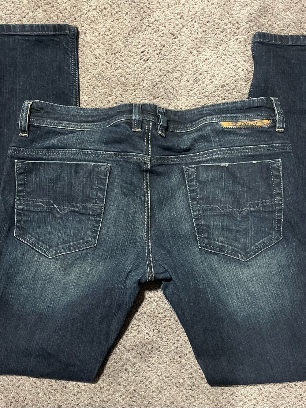 Diesel Safado W34 L32 Dark Indigo Straight Leg Jeans